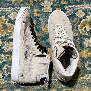 Nike Stranger Things Cream Distressed High-Top Sneakers
